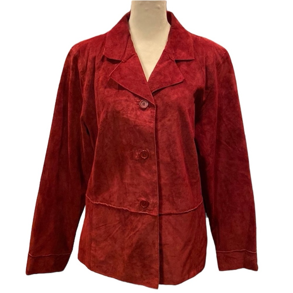 Brandon Thomas suede leather blazer XL